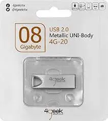 USB 8GB 4GEEK PLATA 4GMUSB8B