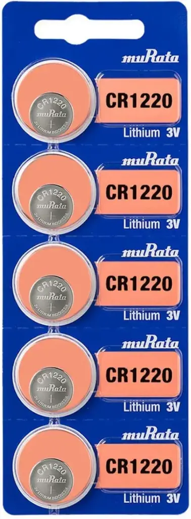 Tira de Pila CR1220 C/5 Murata 3V LITIO