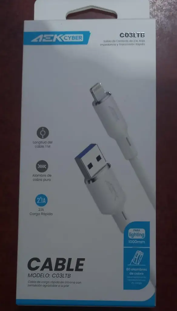 Cable Iphone C03LTB AEK 2.1A