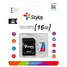 Micro SD 16 Stylos con adaptador