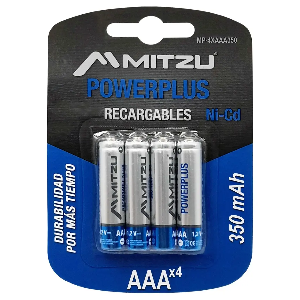 Pila AAA Recargable Mitzu C/4