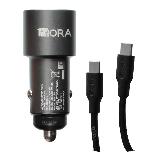 Cargador Tipo C carro 1Hora 18W