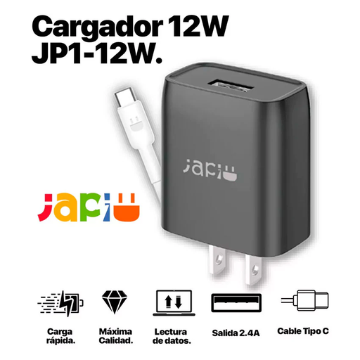 Cargador Tipo C Japi JP1-12W