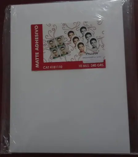 [903] Papel adhesivo mate 8x11 C/10 PZAS  printman