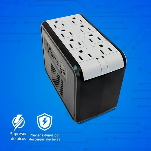 [1195] Regulador Vorago AVR-200 1400VA 8 Contactos