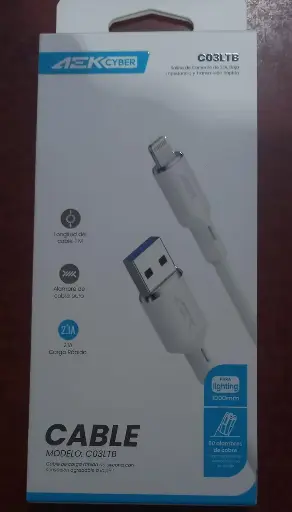 [1385] Cable Iphone C03LTB AEK 2.1A