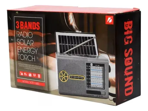 Radio AM/FM BT Solar y Linterna KTF-1480