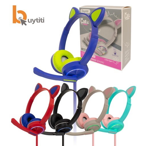 Diadema alambrica Gamer G668 orejas de gato