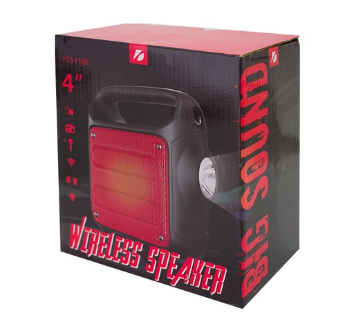 Bocina BT 4" KTS-1186 con linterna