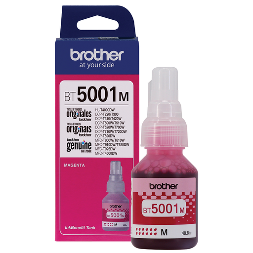 BOTELLA DE TINTA BROTHER MAGENTA BT5001M