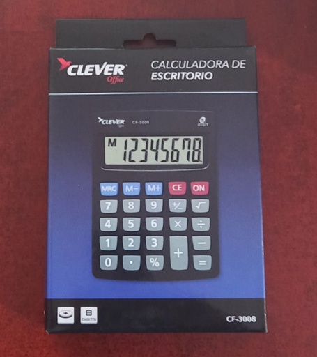 Calculadora Escritorio Clever CF3008 8 DIG